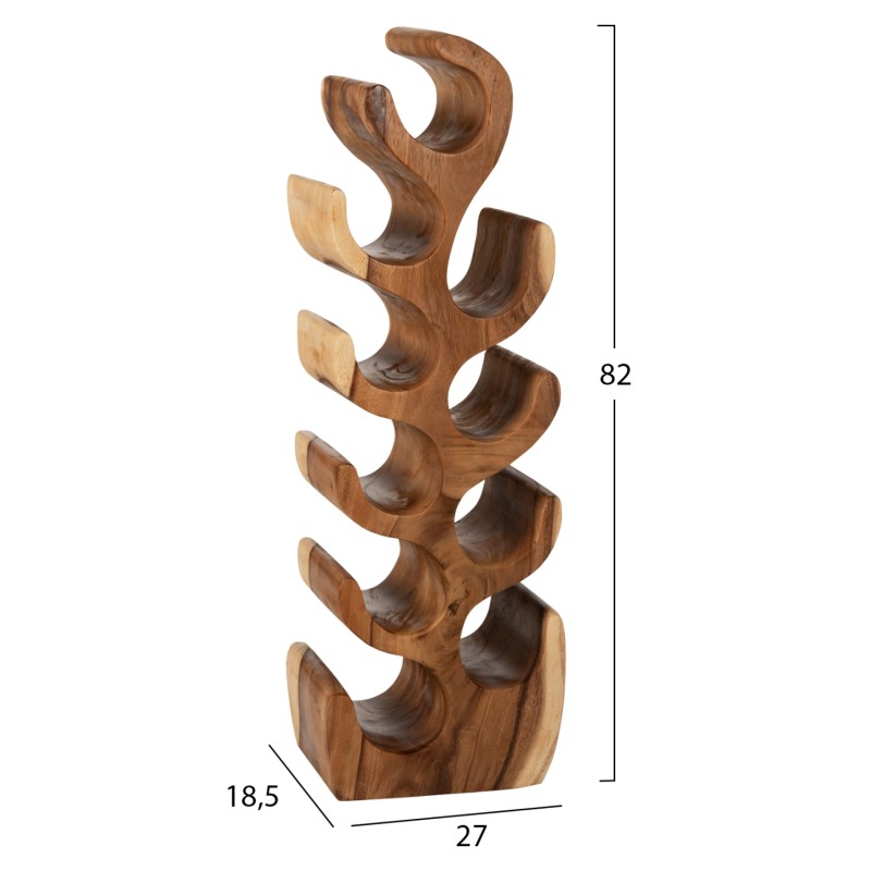 BOTTLE RACK VERTICAL MADE OF SUAR WOOD 27x18,5x82Hcm. FK9486