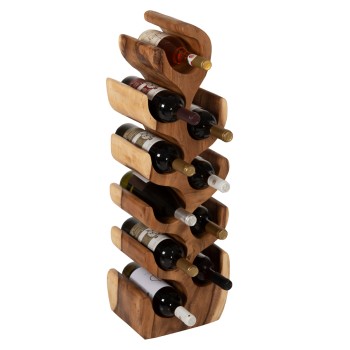BOTTLE RACK VERTICAL MADE OF SUAR WOOD 27x18,5x82Hcm. FK9486