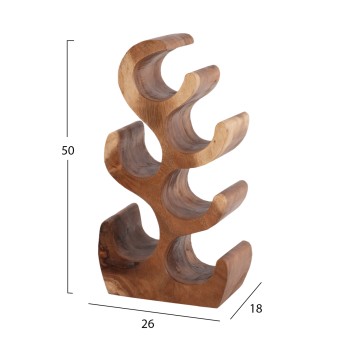 BOTTLE RACK MADE OF SUAR WOOD 6-SEAT 18x20x50Hcm.FK9485 BOTTLE RACK MADE OF SUAR WOOD 6-SEAT 18x20x50Hcm.FK9485