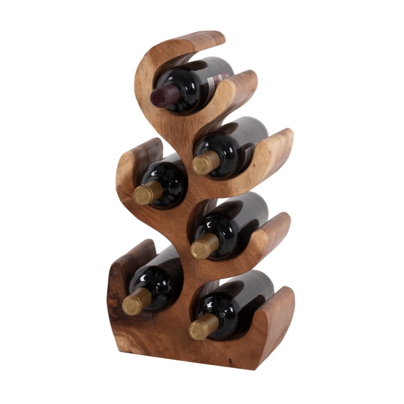BOTTLE RACK MADE OF SUAR WOOD 6-SEAT 18x20x50Hcm.FK9485 BOTTLE RACK MADE OF SUAR WOOD 6-SEAT 18x20x50Hcm.FK9485