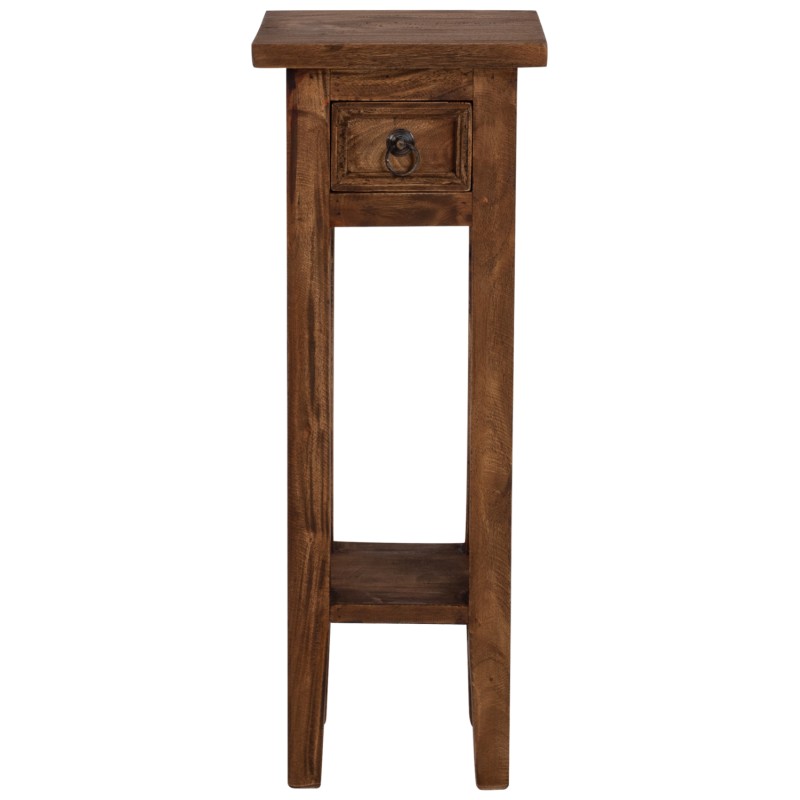 SIDE TABLE RAMU FK9484.01 MAHOGANY WOOD WITH A DRAWER IN NATURAL COLOR 25x25x66,5Hcm.