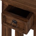 SIDE TABLE RAMU FK9484.01 MAHOGANY WOOD WITH A DRAWER IN NATURAL COLOR 25x25x66,5Hcm.