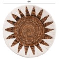 WALL DECOR 3PCS SET ROUND MADE OF RUSH FK9481 WALL DECOR 3PCS SET ROUND MADE OF RUSH FK9481