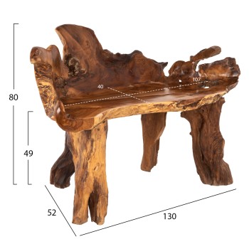 BENCH FK9398 SOLID TEAK NATURAL COLOR 130x52x80Ηcm. BENCH FK9398 SOLID TEAK NATURAL COLOR 130x52x80Ηcm.