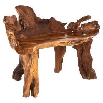 BENCH FK9398 SOLID TEAK NATURAL COLOR 130x52x80Ηcm.
