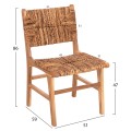 CHAIR FK9399.11 TEAK WOOD WITH STRAW MATTING ON BACKREST AND SEAT NATURAL COLOR 51x60,5x86Hcm CHAIR FK9399.11 TEAK WOOD WITH STRAW MATTING ON BACKREST AND SEAT NATURAL COLOR 51x60,5x86Hcm