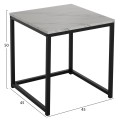 SIDE TABLES GRELAY SET 2PCS MDF & METAL 45Χ45Χ50Hcm.FK8762.12