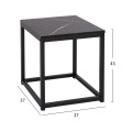 SIDE TABLES GRELAY SET 2PCS MDF & METAL 45Χ45Χ50Hcm.FK8762.13