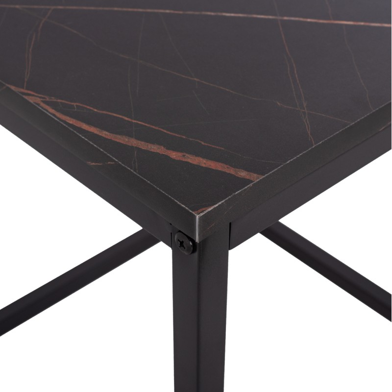SIDE TABLES GRELAY SET 2PCS MDF & METAL 45Χ45Χ50Hcm.FK8762.13