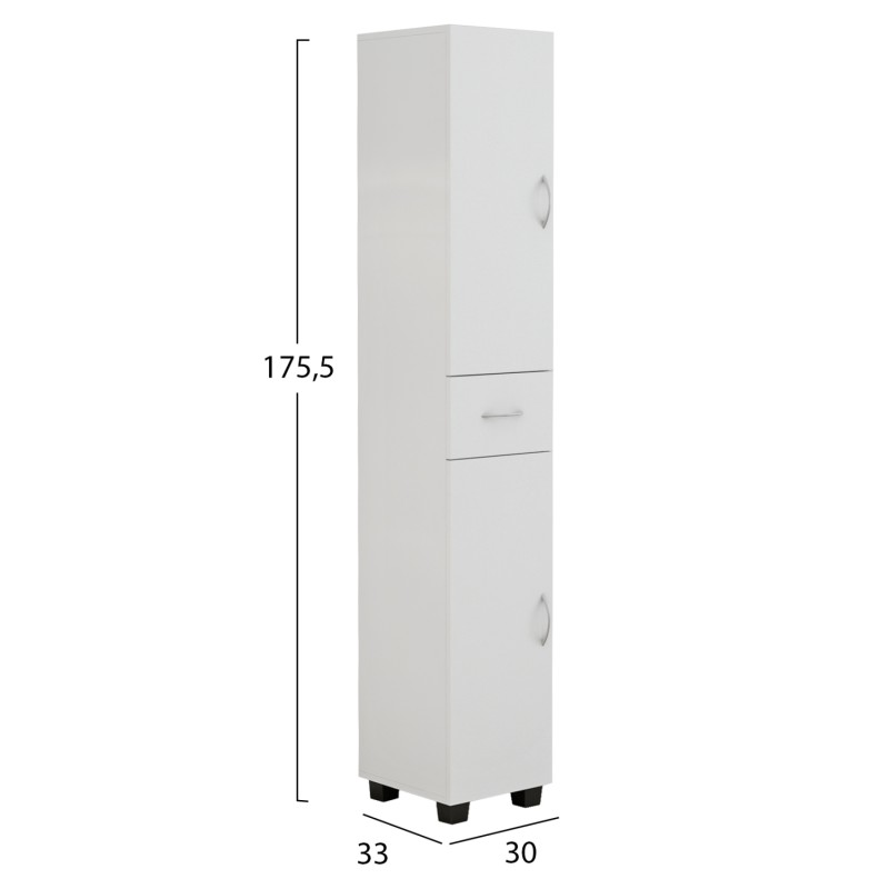 CABINET ADEMIA MULTI-PURPOSE COLUMN MELAMINE WHITE 30x33x175,5Hcm.FK9124.11 CABINET ADEMIA MULTI-PURPOSE COLUMN MELAMINE WHITE 30x33x175,5Hcm.FK9124.11