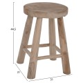 STOOL KONT FK9337 SOLID TEAK SHORT NATURAL Φ30Χ45Ηcm. STOOL KONT FK9337 SOLID TEAK SHORT NATURAL Φ30Χ45Ηcm.