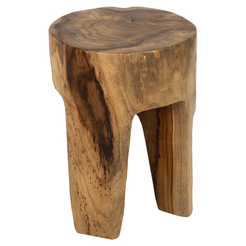 3-LEG STOOL SOLID TEAK NATURAL COLOR Φ30x40Hcm.FK9349