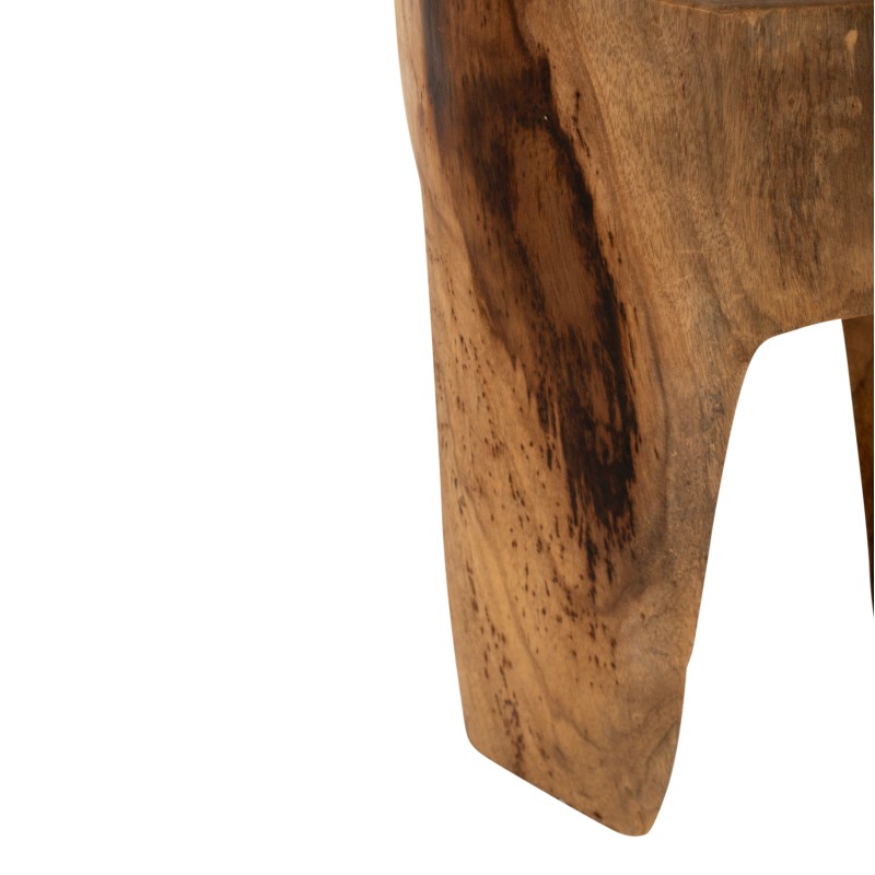3-LEG STOOL SOLID TEAK NATURAL COLOR Φ30x40Hcm.FK9349