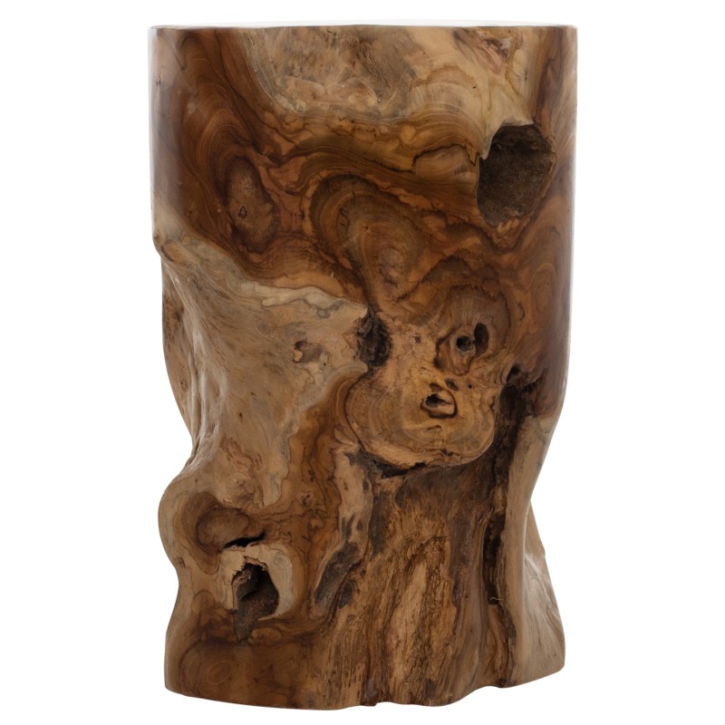 SIDE TABLE/STOOL ROUND SOLID TEAK WOOD NATURAL COLOR Φ30X45Hcm.FK9350