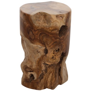 SIDE TABLE/STOOL ROUND SOLID TEAK WOOD NATURAL COLOR Φ30X45Hcm.FK9350