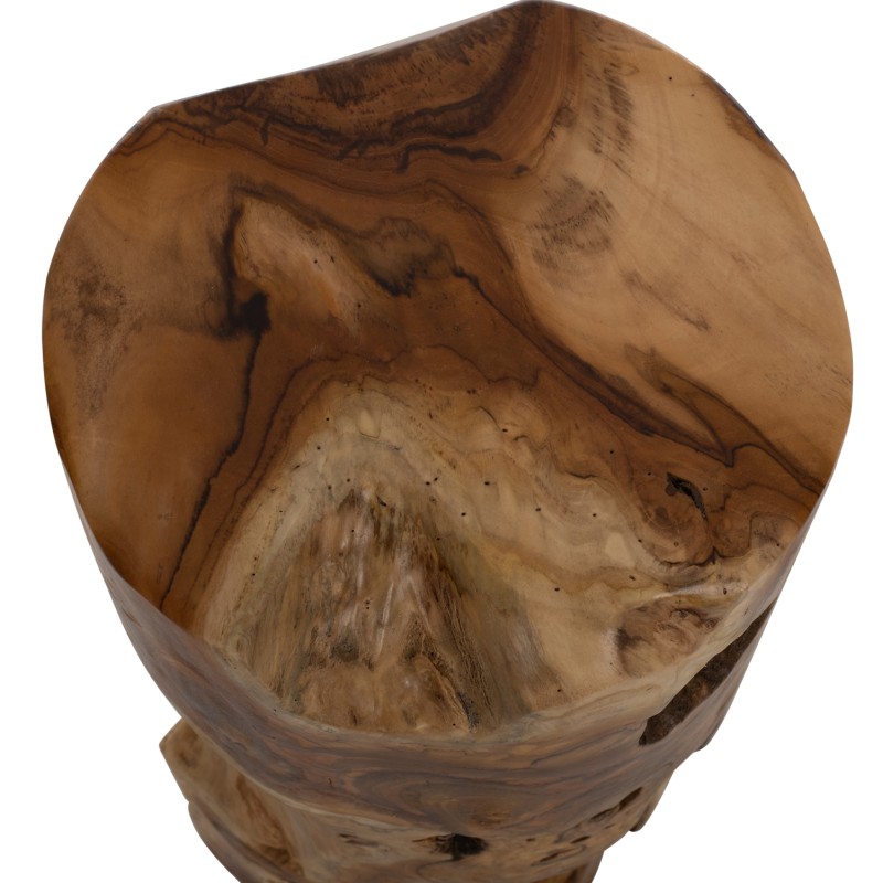 SIDE TABLE/STOOL ROUND SOLID TEAK WOOD NATURAL COLOR Φ30X45Hcm.FK9350