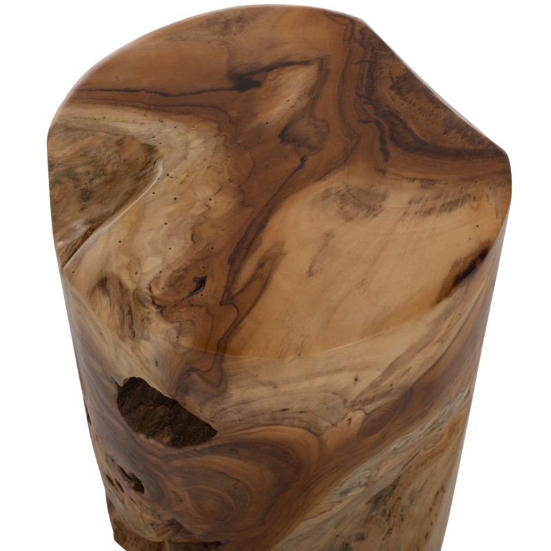 SIDE TABLE/STOOL ROUND SOLID TEAK WOOD NATURAL COLOR Φ30X45Hcm.FK9350