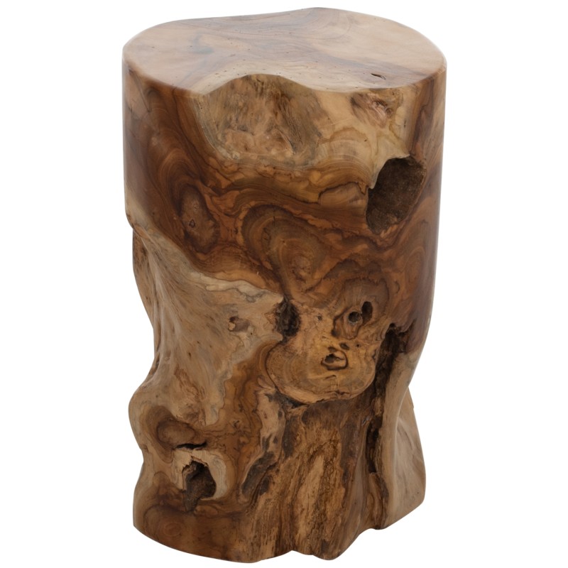 SIDE TABLE/STOOL ROUND SOLID TEAK WOOD NATURAL COLOR Φ30X45Hcm.FK9350