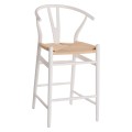 BAR STOOL BRAVE BEECH WOOD WISHBONE BACKREST SEMI-CIRCULAR FK9405.03 48x53x100H cm. BAR STOOL BRAVE BEECH WOOD WISHBONE BACKREST SEMI-CIRCULAR FK9405.03 48x53x100H cm.