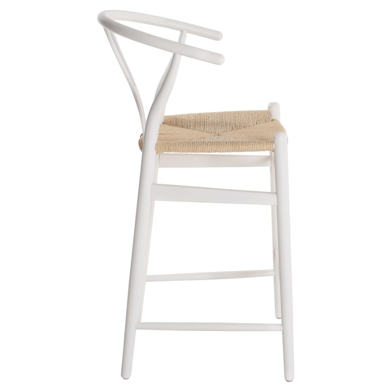 BAR STOOL BRAVE BEECH WOOD WISHBONE BACKREST SEMI-CIRCULAR FK9405.03 48x53x100H cm. BAR STOOL BRAVE BEECH WOOD WISHBONE BACKREST SEMI-CIRCULAR FK9405.03 48x53x100H cm.