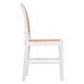 CHAIR BEECH WOOD WHITE-RATTAN BEIGE FK9407.03 43x50x87Hcm.