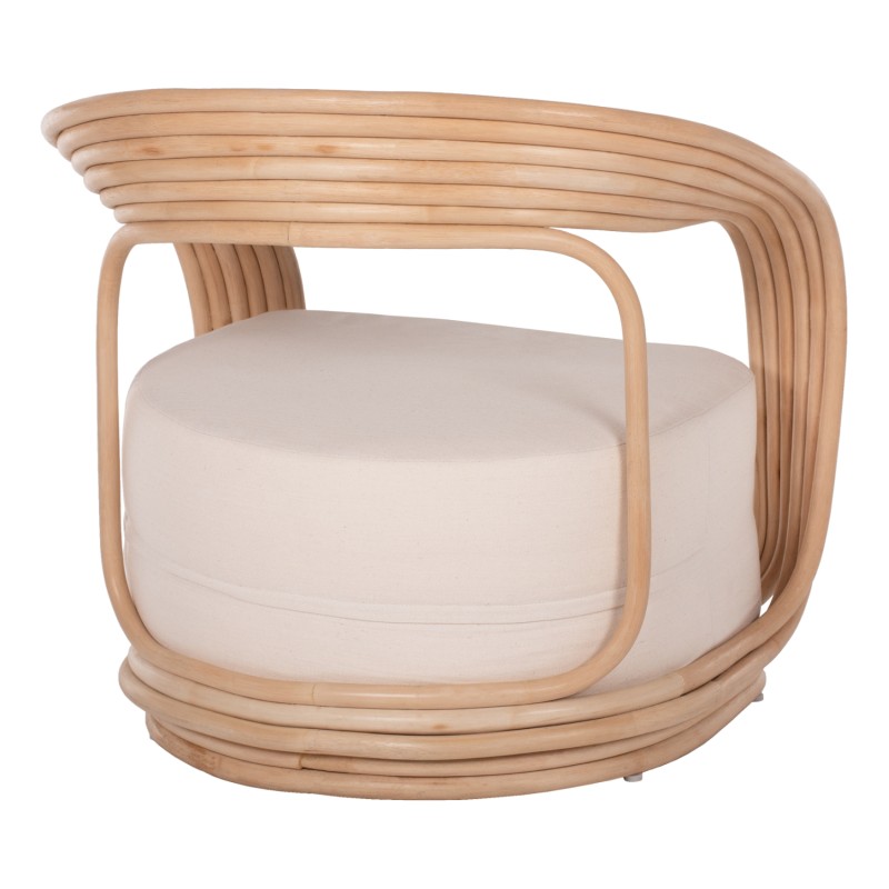 ARMCHAIR DUCHESS RATTAN WITH BIG ECRU CUSHION FK9478 81x59x70 cm. ARMCHAIR DUCHESS RATTAN WITH BIG ECRU CUSHION FK9478 81x59x70 cm.