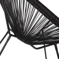 ARMCHAIR ACAPULCO NEST-TYPE BLACK METAL AND BLACK P.E.RATTAN FK5872.01 70x73x79 cm. ARMCHAIR ACAPULCO NEST-TYPE BLACK METAL AND BLACK P.E.RATTAN FK5872.01 70x73x79 cm.