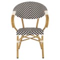 ARMCHAIR ALUMINUM FK5861.01 BAMBOO LOOK BLACK-WHITE ARMCHAIR ALUMINUM FK5861.01 BAMBOO LOOK BLACK-WHITE