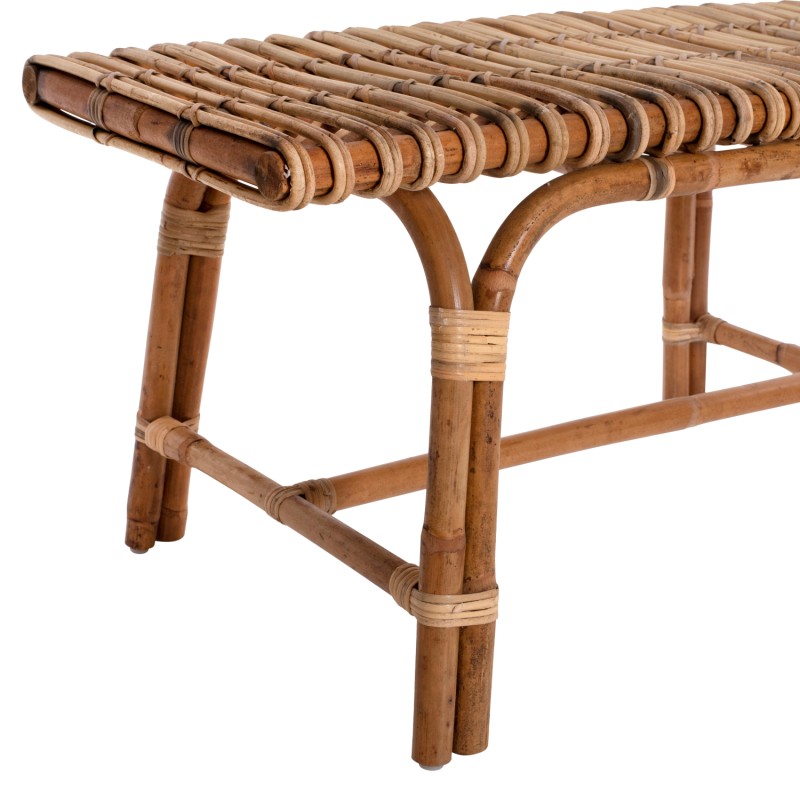 BENCH MADE OF RATTAN NATURAL COLOR 90x42x48Hcm.FK9480 BENCH MADE OF RATTAN NATURAL COLOR 90x42x48Hcm.FK9480