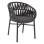 ARMCHAIR ALUMINUM DARK GREY WITH ROPE DARK GREY  FK5857.01 57x56x78Η cm.