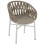 ARMCHAIR ALUMINUM WHITE WITH BEIGE ROPE 57x56x78Η cm.FK5857.02