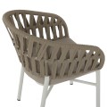ARMCHAIR ALUMINUM WHITE WITH BEIGE ROPE 57x56x78Η cm.FK5857.02 ARMCHAIR ALUMINUM WHITE WITH BEIGE ROPE 57x56x78Η cm.FK5857.02