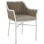 ARMCHAIR ALUMINUM FK5858.02 WHITE WITH BEIGE ROPE 56x58x76Hcm.