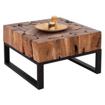 COFFEE TABLE PIEN FK9354 SQUARE SOLID TEAK NATURAL COLOR 80X80X48H