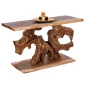 CONSOLE FK9357 SOLID TEAK NATURAL 150X40X80H CONSOLE FK9357 SOLID TEAK NATURAL 150X40X80H