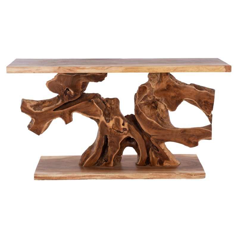 CONSOLE FK9357 SOLID TEAK NATURAL 150X40X80H CONSOLE FK9357 SOLID TEAK NATURAL 150X40X80H