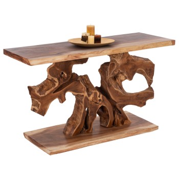 CONSOLE FK9357 SOLID TEAK NATURAL 150X40X80H