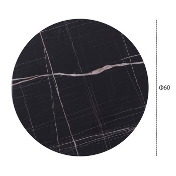 TABLETOP ROUND MADE OF WERZALIT BLACK MARBLE-LOOK 741 FK5227.13 Φ60cm TABLETOP ROUND MADE OF WERZALIT BLACK MARBLE-LOOK 741 FK5227.13 Φ60cm