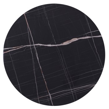 TABLETOP ROUND MADE OF WERZALIT BLACK MARBLE-LOOK 741 FK5227.13 Φ60cm
