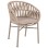 ARMCHAIR ALUMINUM LIGHT MOCHA & BEIGE ROPE 57x56x78Hcm.FK5857.03
