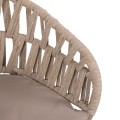 ARMCHAIR ALUMINUM LIGHT MOCHA & BEIGE ROPE 57x56x78Hcm.FK5857.03 ARMCHAIR ALUMINUM LIGHT MOCHA & BEIGE ROPE 57x56x78Hcm.FK5857.03
