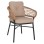 ARMCHAIR ALUMINUM DARK GREY PROFESSIONAL RATTAN AND CUSHIONS BEIGE FK5863.01 60x56x84 cm.