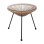 SIDE TABLE ALLEGRA PROFESSIONAL BLACK METAL LEGS RATTAN NATURAL FK5873.01 D47Χ45Hcm.