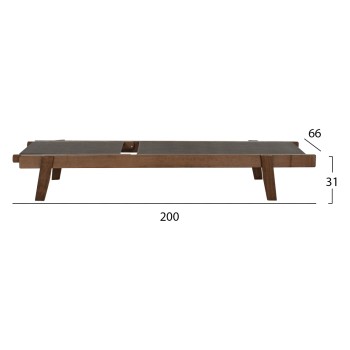 SUNBED PROFESSIONAL CRETA BEECH WOOD IN WALNUT COLOR & BROWN TEXTILENE 200x61-66x31-91Hcm.FK10356.04 SUNBED PROFESSIONAL CRETA BEECH WOOD IN WALNUT COLOR & BROWN TEXTILENE 200x61-66x31-91Hcm.FK10356.04