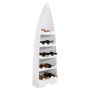 BOTTLE RACK VERTICAL 17 PLACES BOAT SHAPE MAHOGANY WOOD FK9495 46x30x140H cm.