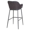 BAR STOOL ALUMINUM FRAME DARK GREY-ROPE BROWN 50x50x103Hcm.FK5862.01 BAR STOOL ALUMINUM FRAME DARK GREY-ROPE BROWN 50x50x103Hcm.FK5862.01