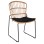 CHAIR PROFESSIONAL METAL BLACK CUSHION BLACK RATTAN NATURAL 51.5x58x86Hcm.FK5866.01