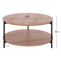 LIVING ROOM TABLE MATTEO 2 LEVELS ROUND FK8753.11 Φ75x40,5Hcm.