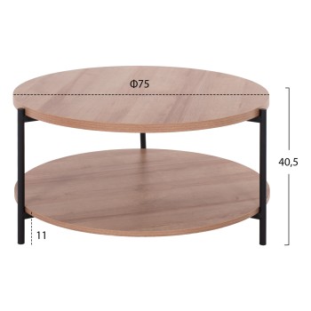 LIVING ROOM TABLE MATTEO 2 LEVELS ROUND FK8753.11 Φ75x40,5Hcm.