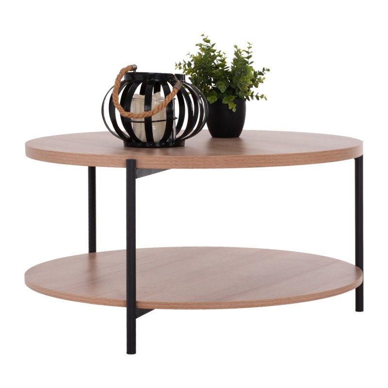 LIVING ROOM TABLE MATTEO 2 LEVELS ROUND FK8753.11 Φ75x40,5Hcm.